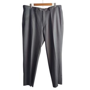 Haggar Classic Fit Dress Pants Men's Gray Hidden Comfort Waistband SZ 40X29 NWT